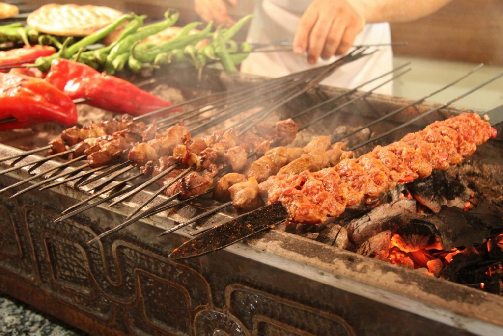 Люля-кебаб на огне