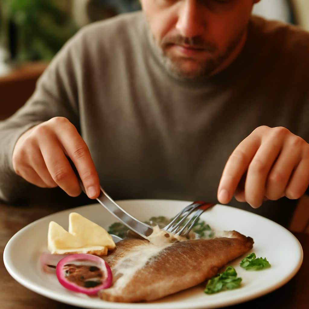 Морской язык, приготовленный в духовке