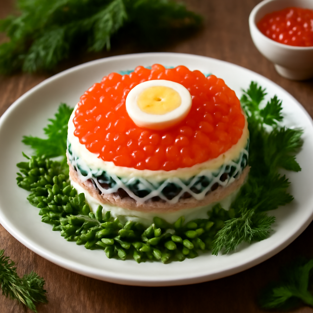 Салат с икрой