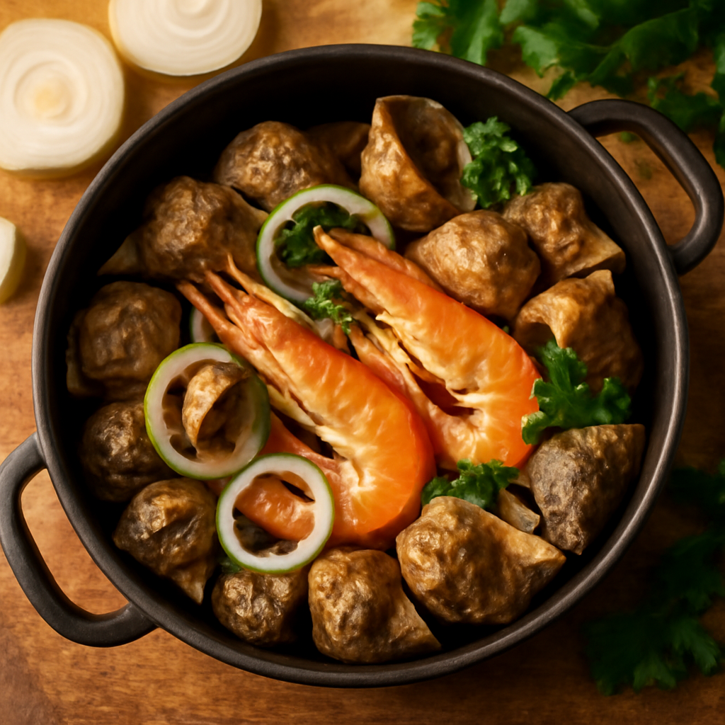 Рапан с креветками