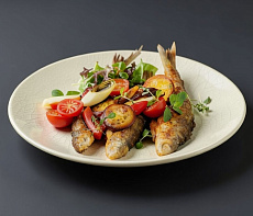 Ряпушка с овощами под белым вином